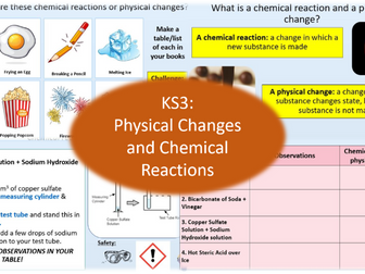 Chemical Reactions and Physical Changes