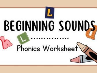 Beginning Sounds Phonics Worksheet – Early Years Literacy Activity