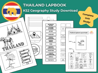 Thailand KS2 Geography Activities | Lapbook