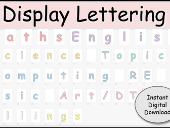 Display Lettering Headings