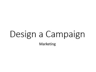 Design a Marketing Campaign