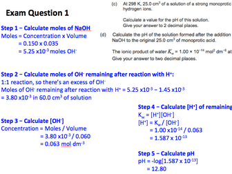 AQA Acids and bases exam style questions