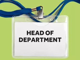 Head of Department -1st job- settling in tools & admin