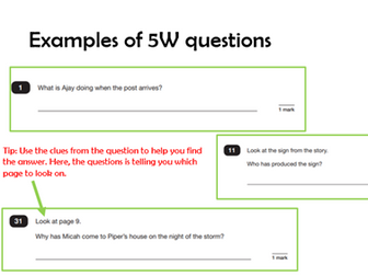 UKS2 SATs style Retrieval Questions- Holes Chapters 1 and 2