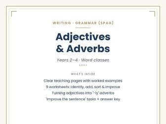Adjectives & Adverbs