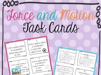 Force and Motion Task Cards