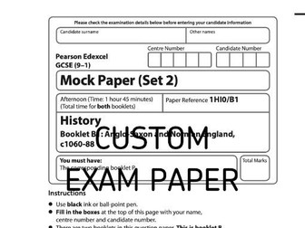 Custom Mock Paper Edexcel GCSE (9-1) History Paper B1 Set 2