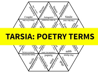 Poetry Terms Tarsia/Jigsaw