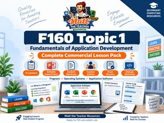 Cambridge OCR Advanced National Computing: Application Development — F160 Topic Area 1