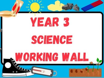 Primary Science Working Wall Year 3 (NC for England) - Display Headings