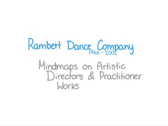 A-Level Dance - Rambert (1966-2002) Mind Maps