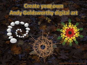 Create your own Andy Goldsworthy digital art - Autumn Harvest