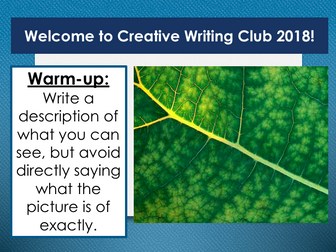 Creative Writing Club - Lesson Pack