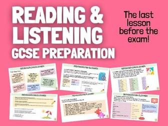 Spanish GCSE Reading and Listening preparation. Last minute tips