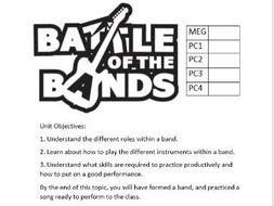 KS3 Battle of the Bands Scheme of Work