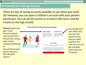 Managing Money, Saving, Needs and Wants, Budgeting, Savings Accounts, Tax KS3 - 2 Lessons, 31 Slides