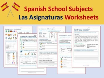 Spanish School Subjects - Las Asignaturas