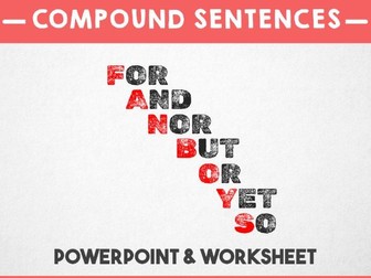 Compound sentences - Powerpoint & Worksheet