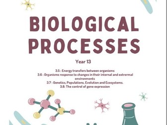 AQA A-Level Biology Processes Booklet - Year 2