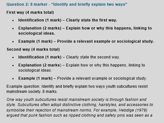 AS booklet on how to get full marks