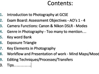 GCSE Photography Student Book (Guidance)