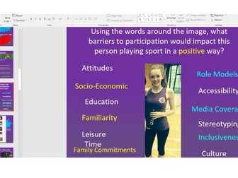 Barriers to Participation AQA GCSE PE