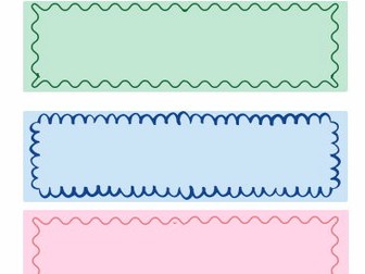 Fun Pastel Tray Labels Blank
