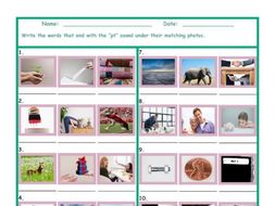 Phonics Final Consonant Cluster PT Photo Worksheet