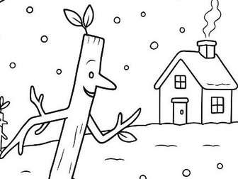 Stick Man Inspired Colouring Sheet