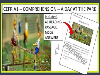 CEFR A1 - COMPREHENSION - A DAY AT THE PARK