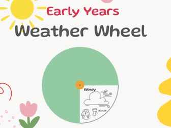 Weather Wheel for EYFS Ages 3-5