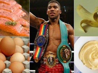 An athlete's Diet - Anthony Joshua - GCSE PE worksheet