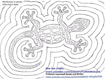 Mindfulness in school curriculum colouring in sheet relaxation Pause Breathe Be