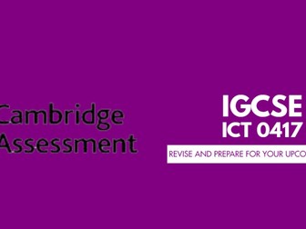 IGCSE ICT THEORY REVISION - Chapter 1