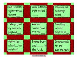 Word Pairs or Binomial Cards 4 Pages 36 Cards