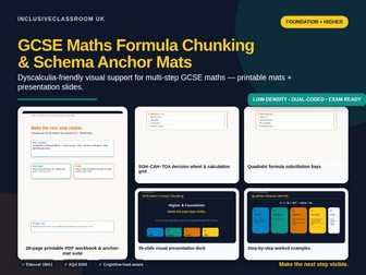 GCSE Maths Formula Chunking & Schema Mats