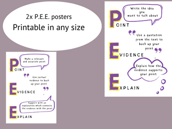 Point, Evidence, Explain poster - scaleable PDF