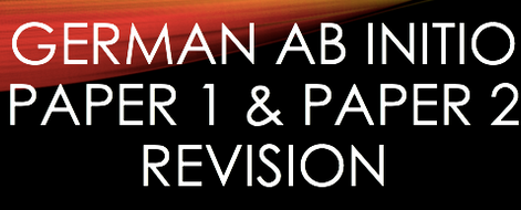Ab Initio German Paper 1 & Paper 2 Revision