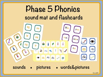 Phase 5 Phonics (sound mat and flashcards)