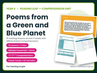 Poems from a Green and Blue Planet | Year 4 Reading I Unit | 15 lessons