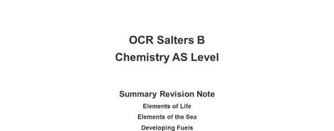 Ocr salters chemistry coursework help