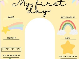 My first day - Template (PDF)