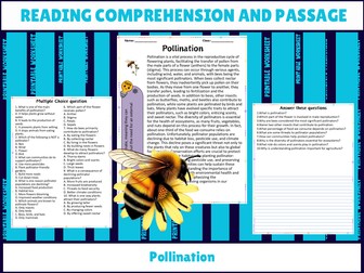 Engaging Reading Passage and Questions on Pollination for Learning Enthusiasts