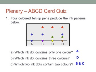 KS3 Chemical Analysis/Separating Techniques (Scheme of Work)