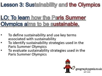 Paris 2024 Summer Olympics Lesson 3: Sustainability
