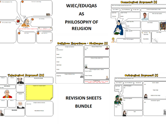WJEC/EDUQAS AS PHILOSOPHY OF RELIGION REVISION SHEETS