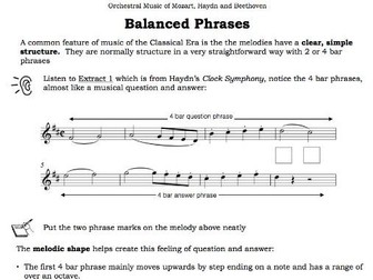 AQA - Balanced Phrases in Classical Orchestral Music