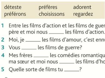 Y9 French Dynamo - Les films et la télé