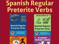 Spanish Regular Preterite Verbs Bundle #8. Verbos del Pretérito Regular Español
