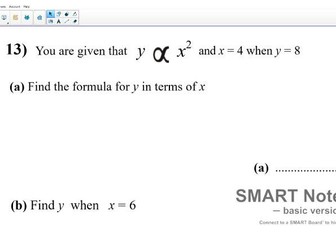 Direct and Inverse Proportion GCSE Exam Questions